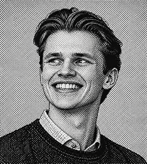Halftone portrait of Jacco Broere