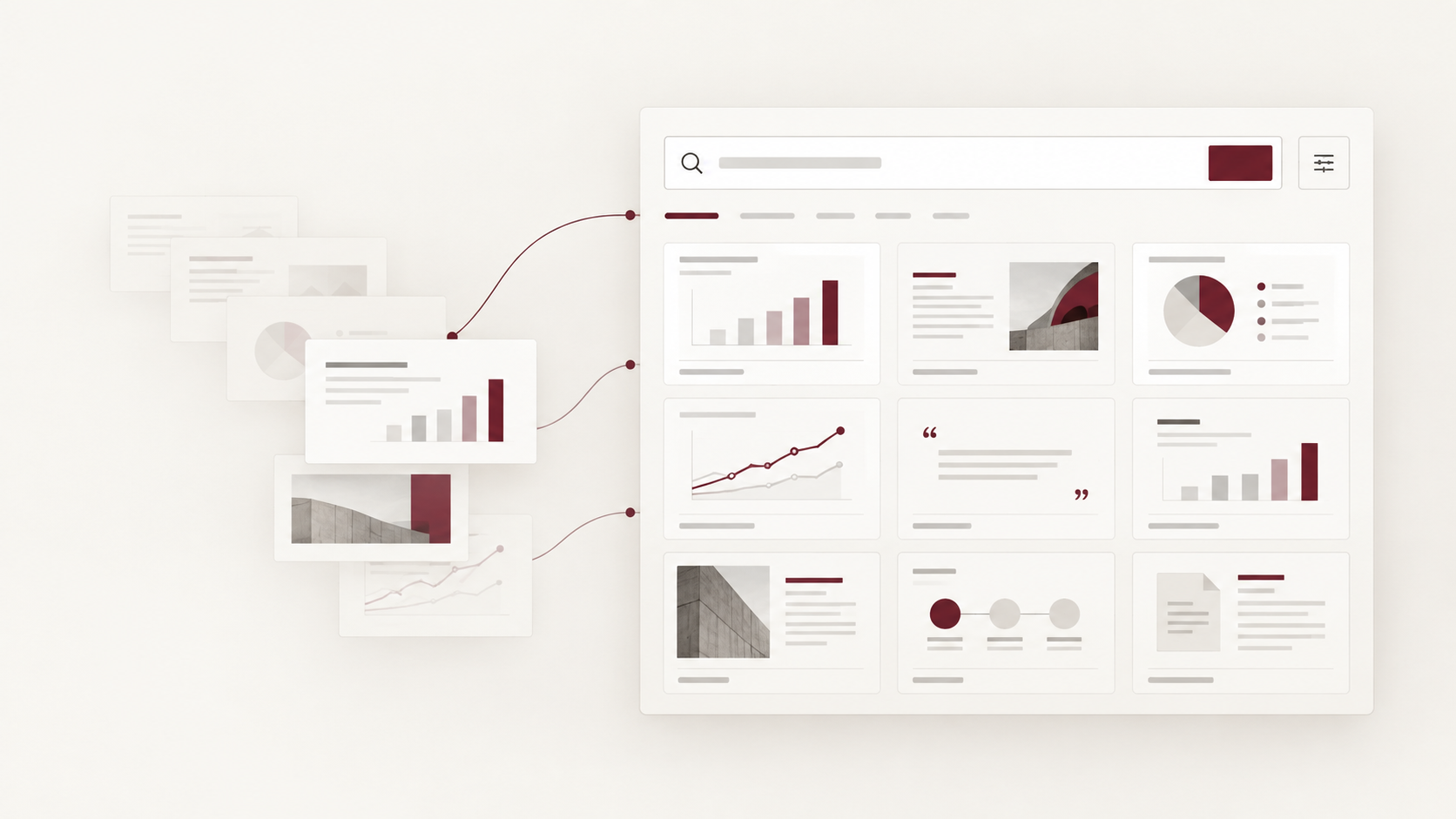 Slidesearch knowledge search interface with slide and document results